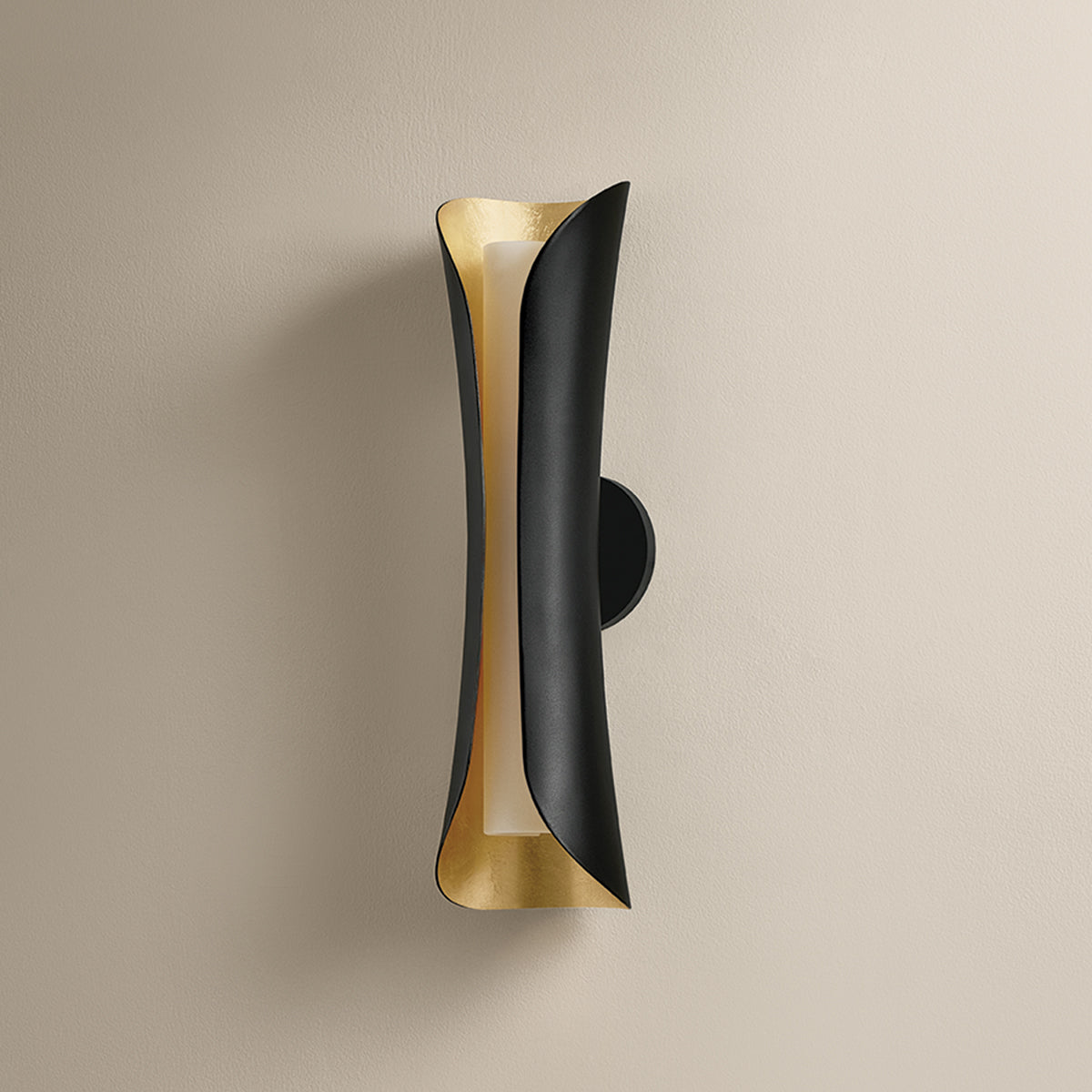 Mitzi by Hudson Valley Lighting Josie Large Wall Sconce in Gold Leaf / Black, detail view 2