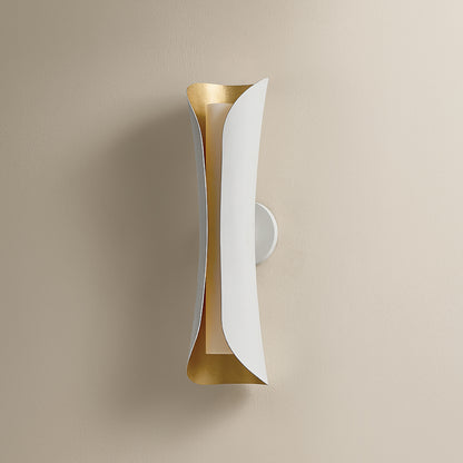 Mitzi by Hudson Valley Lighting Josie Large Wall Sconce in Gold Leaf / White, detail view 2