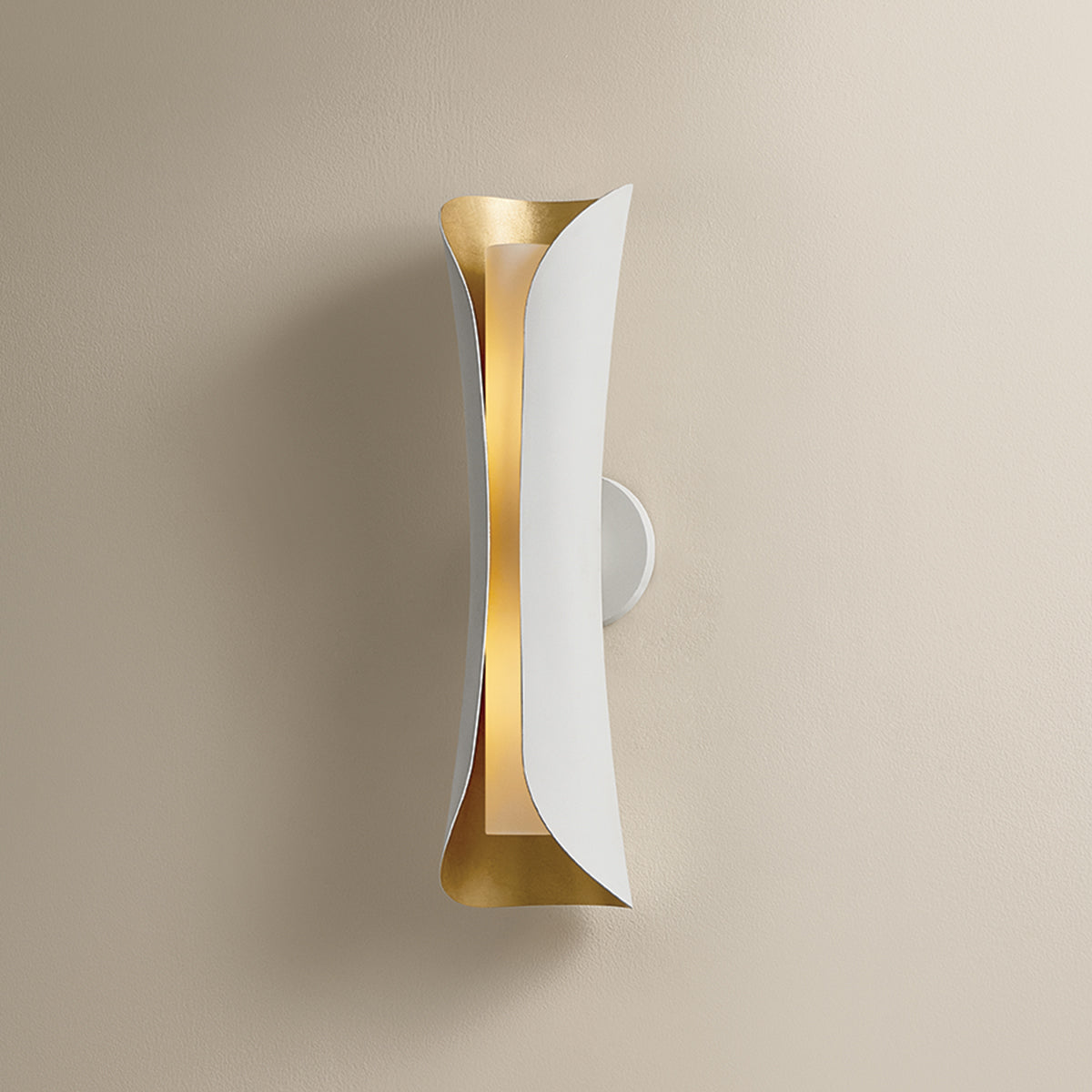 Mitzi by Hudson Valley Lighting Josie Large Wall Sconce in Gold Leaf / White, detail view 4