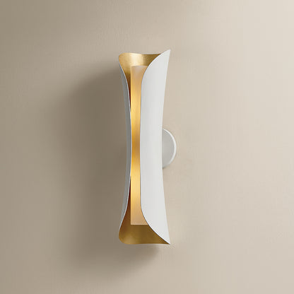 Mitzi by Hudson Valley Lighting Josie Large Wall Sconce in Gold Leaf / White, detail view 4