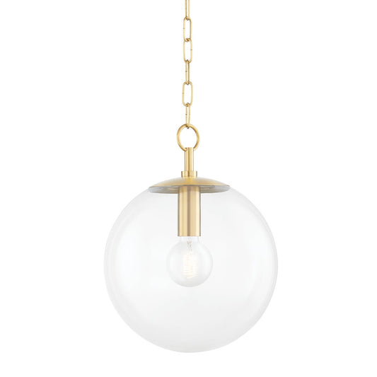 Mitzi by Hudson Valley Lighting Juliana Small Pendant in Aged Brass