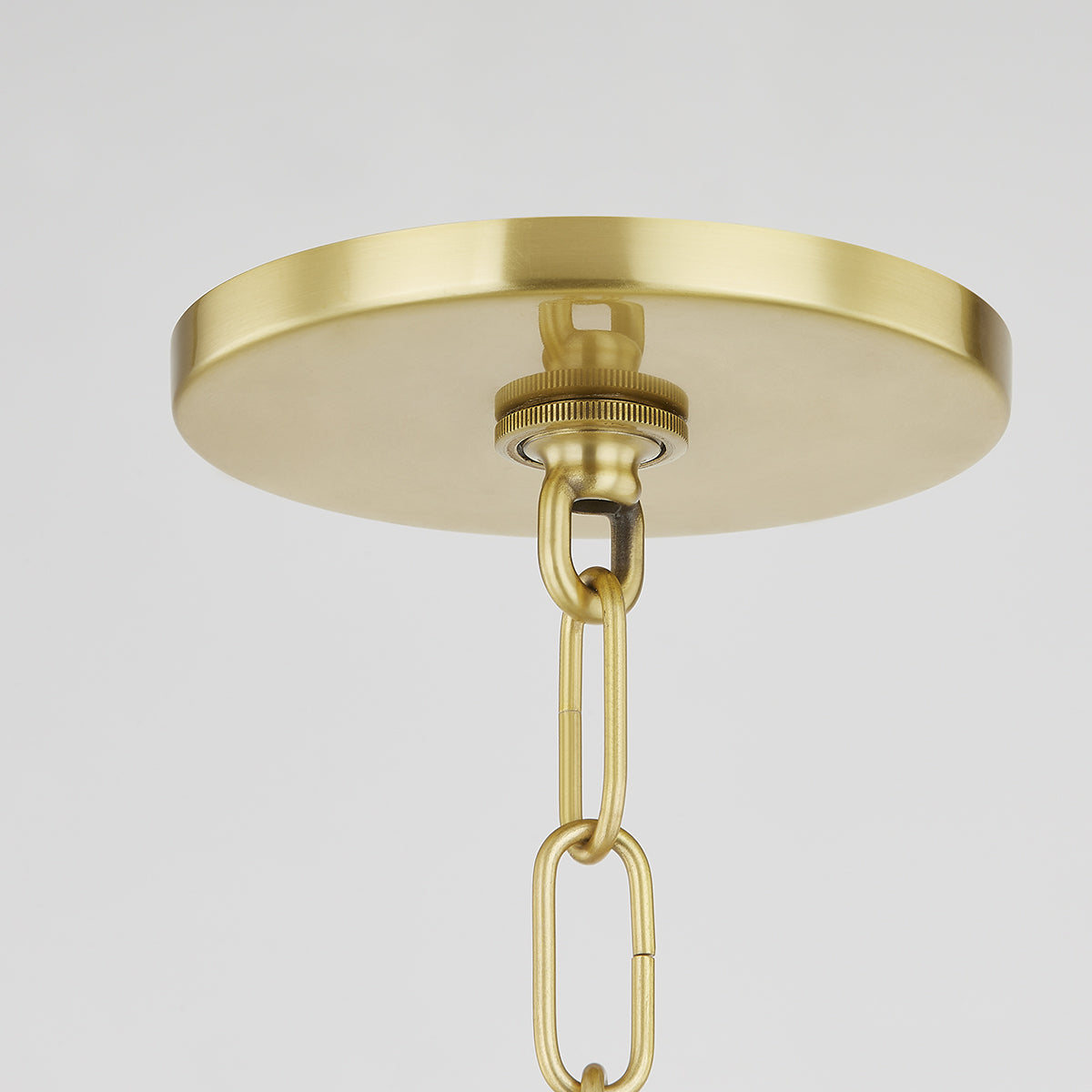 Mitzi by Hudson Valley Lighting June Small Lantern in Aged Brass, detail view 1