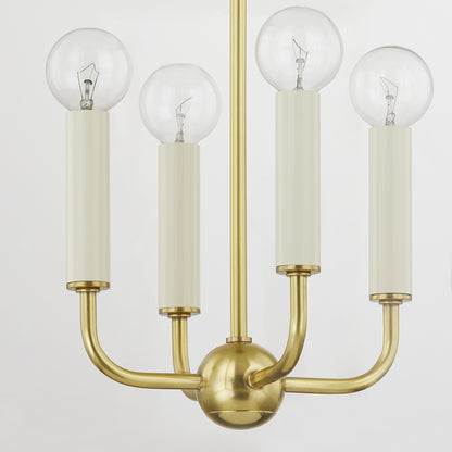 Mitzi by Hudson Valley Lighting June Large Lantern in Aged Brass, detail view 2