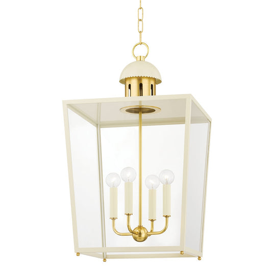 Mitzi by Hudson Valley Lighting June Large Lantern in Aged Brass
