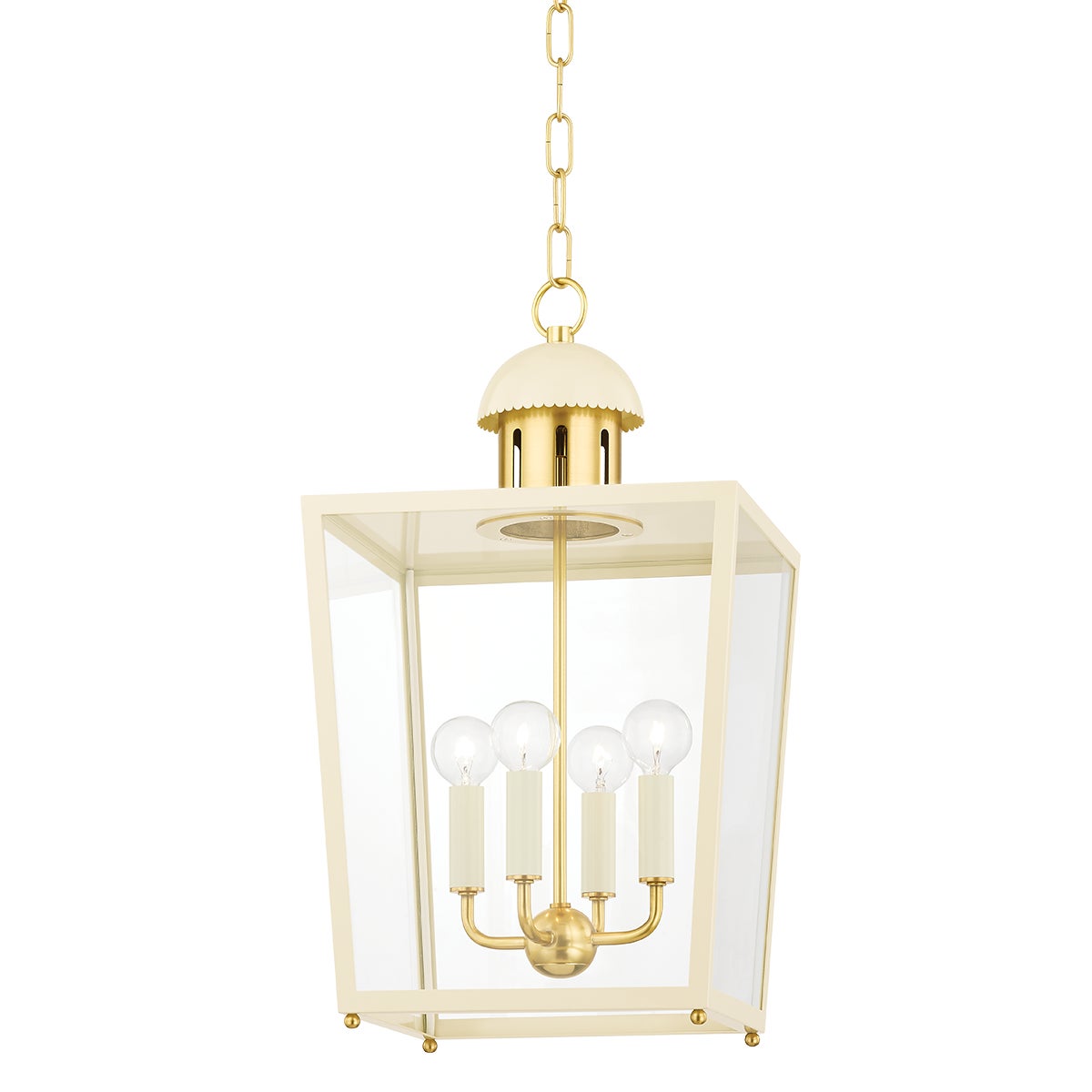 Mitzi by Hudson Valley Lighting June Small Lantern in Aged Brass