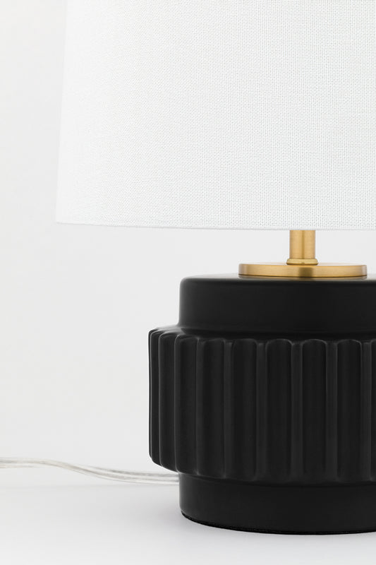 Mitzi by Hudson Valley Lighting Kalani Table Lamp in Matte Black, detail view 1