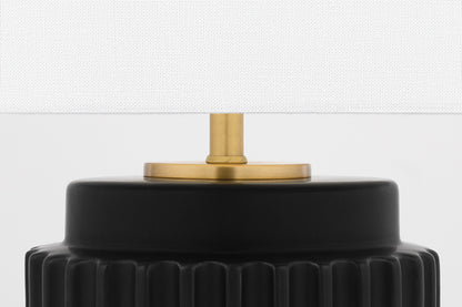 Mitzi by Hudson Valley Lighting Kalani Table Lamp in Matte Black, detail view 2