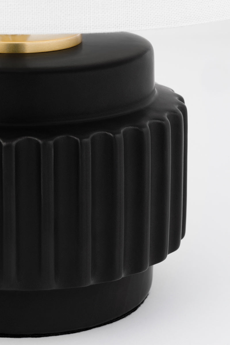 Mitzi by Hudson Valley Lighting Kalani Table Lamp in Matte Black, detail view 3