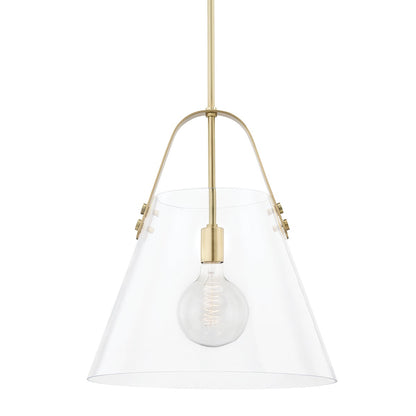 Mitzi by Hudson Valley Lighting Karin Extra Large Pendant in Aged Brass