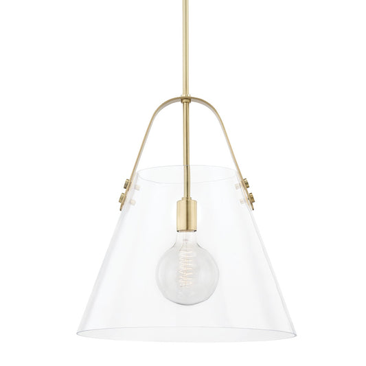 Mitzi by Hudson Valley Lighting Karin Extra Large Pendant in Aged Brass