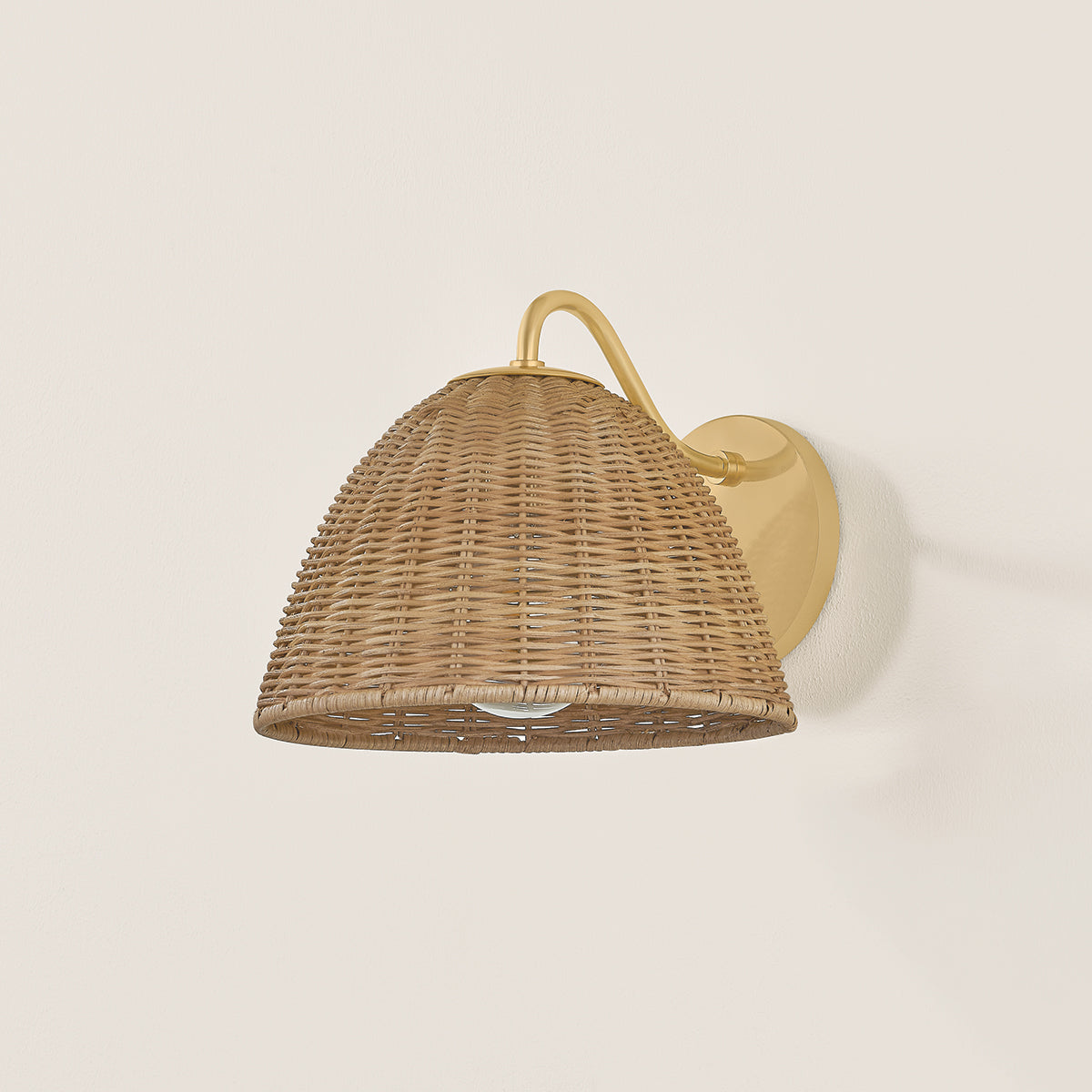 Mitzi by Hudson Valley Lighting Katniss Wall Sconce in Aged Brass, detail view 2