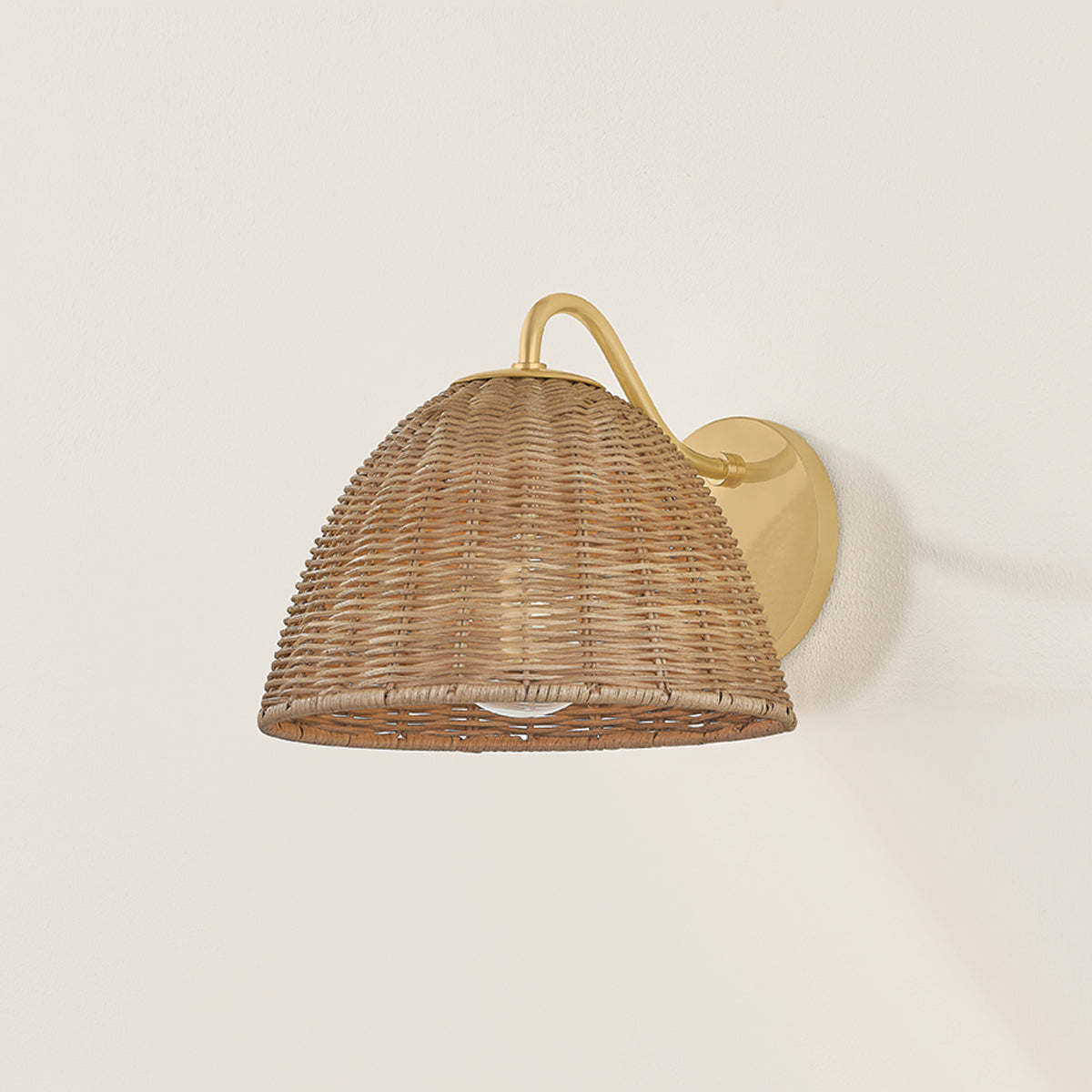 Mitzi by Hudson Valley Lighting Katniss Wall Sconce in Aged Brass, detail view 4