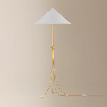 Mitzi by Hudson Valley Lighting Katya Floor Lamp in Aged Brass, detail view 2