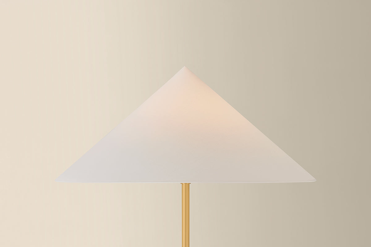 Mitzi by Hudson Valley Lighting Katya Floor Lamp in Aged Brass, detail view 3