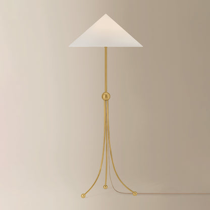 Mitzi by Hudson Valley Lighting Katya Floor Lamp in Aged Brass, detail view 4
