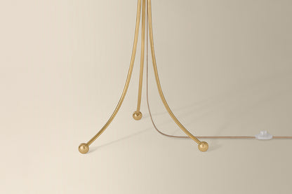 Mitzi by Hudson Valley Lighting Katya Floor Lamp in Aged Brass, detail view 5