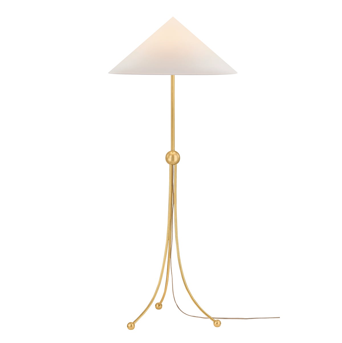 Mitzi by Hudson Valley Lighting Katya Floor Lamp in Aged Brass