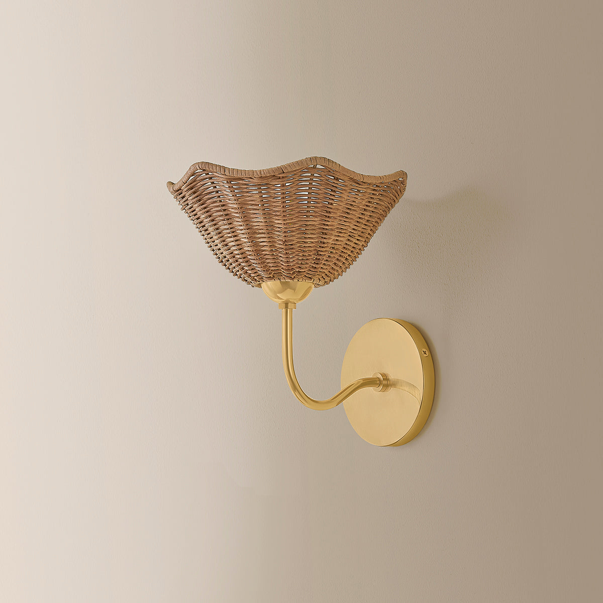 Mitzi by Hudson Valley Lighting Kehlani Wall Sconce in Aged Brass, detail view 2