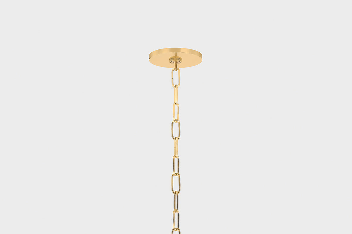 Mitzi by Hudson Valley Lighting Keilah Large Pendant in Aged Brass, detail view 1