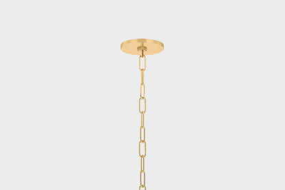 Mitzi by Hudson Valley Lighting Keilah Large Pendant in Aged Brass, detail view 1