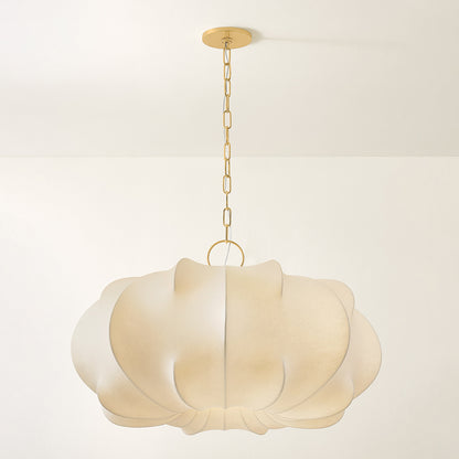 Mitzi by Hudson Valley Lighting Keilah Large Pendant in Aged Brass, detail view 4