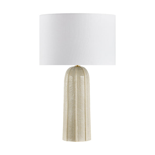 Mitzi by Hudson Valley Lighting Kel Table Lamp in Aged Brass / Ceramic Reactive Ash