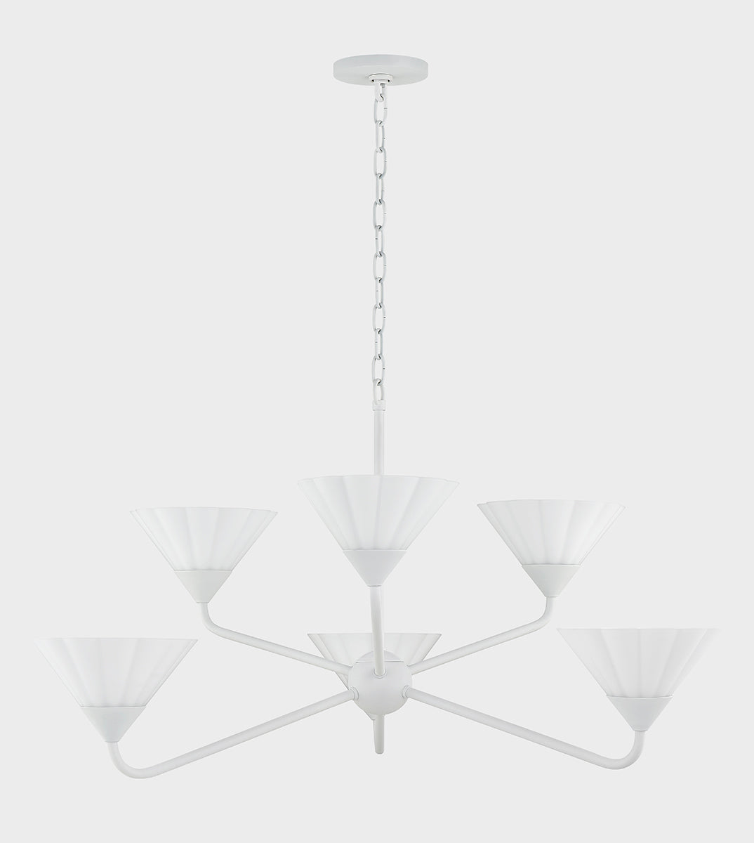 Mitzi by Hudson Valley Lighting Kelsey Chandelier in Textured White, detail view 1