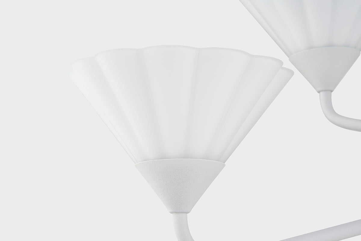 Mitzi by Hudson Valley Lighting Kelsey Chandelier in Textured White, detail view 2
