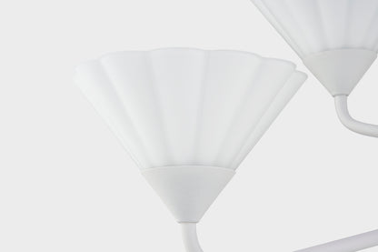 Mitzi by Hudson Valley Lighting Kelsey Chandelier in Textured White, detail view 2