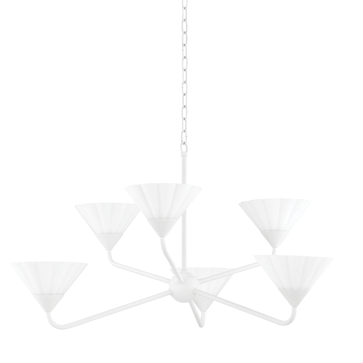 Mitzi by Hudson Valley Lighting Kelsey Chandelier in Textured White