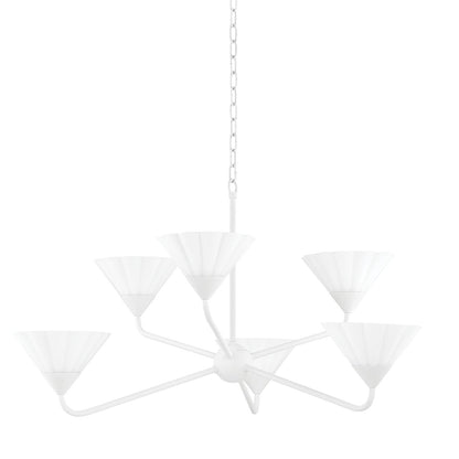 Mitzi by Hudson Valley Lighting Kelsey Chandelier in Textured White