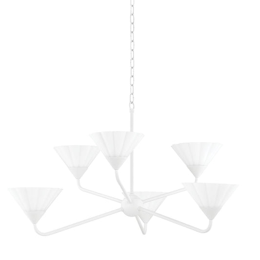 Mitzi by Hudson Valley Lighting Kelsey Chandelier in Textured White