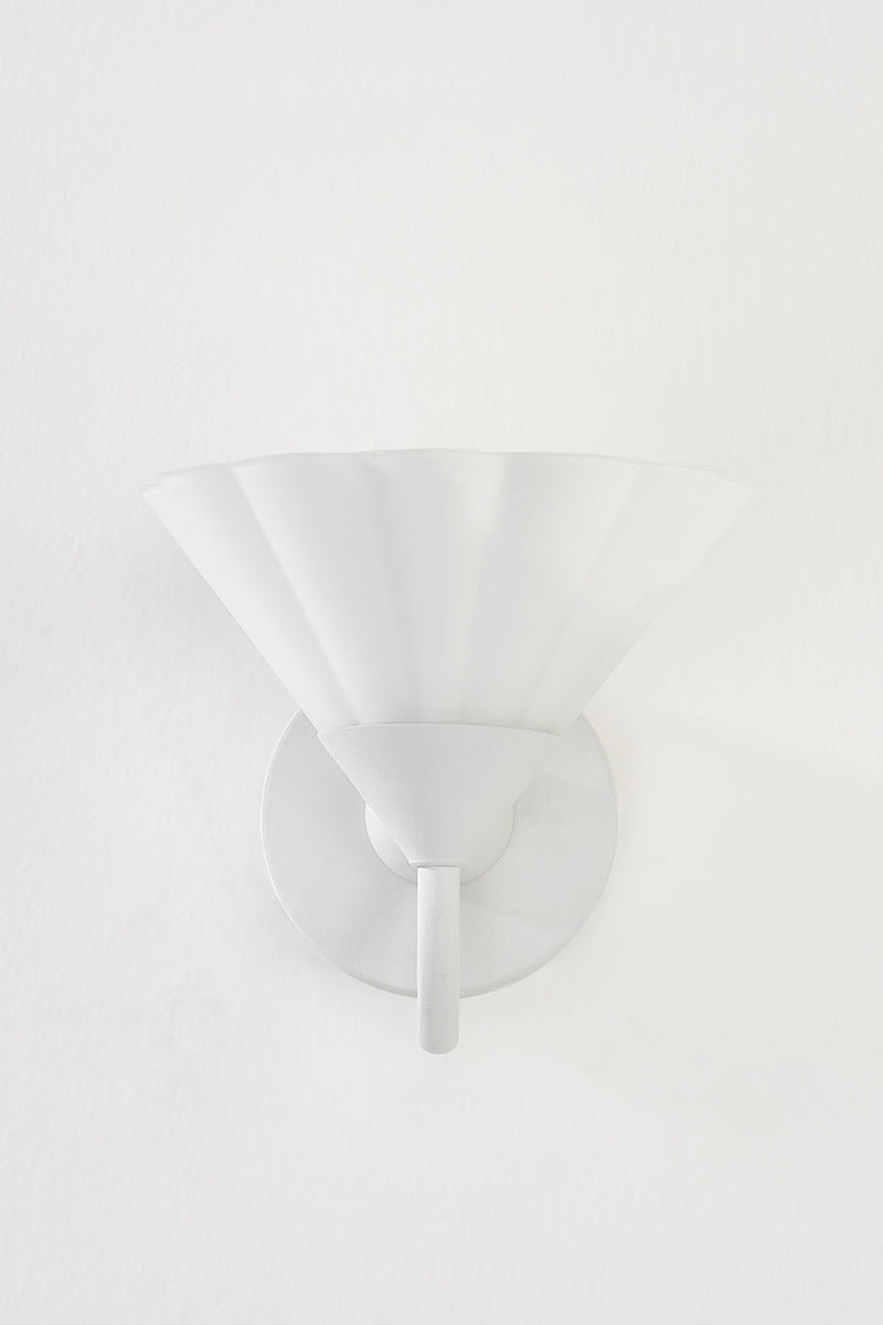Mitzi by Hudson Valley Lighting Kelsey Wall Sconce in Textured White, detail view 1