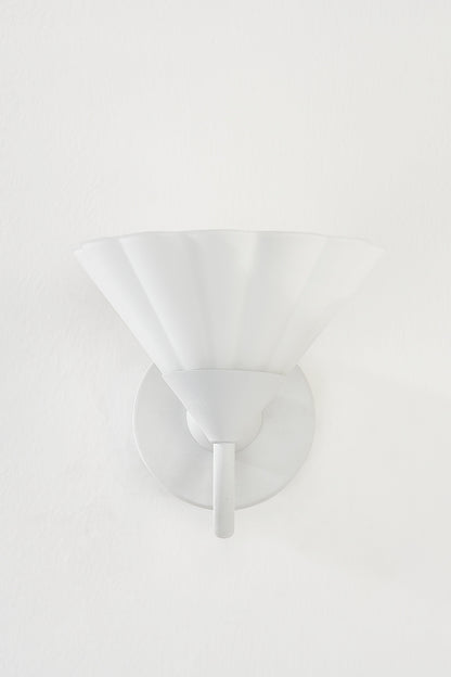 Mitzi by Hudson Valley Lighting Kelsey Wall Sconce in Textured White, detail view 1