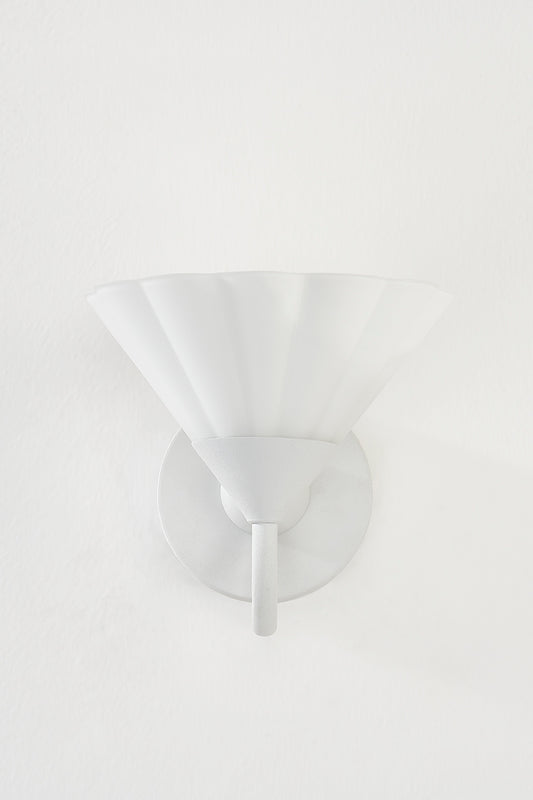 Mitzi by Hudson Valley Lighting Kelsey Wall Sconce in Textured White, detail view 1
