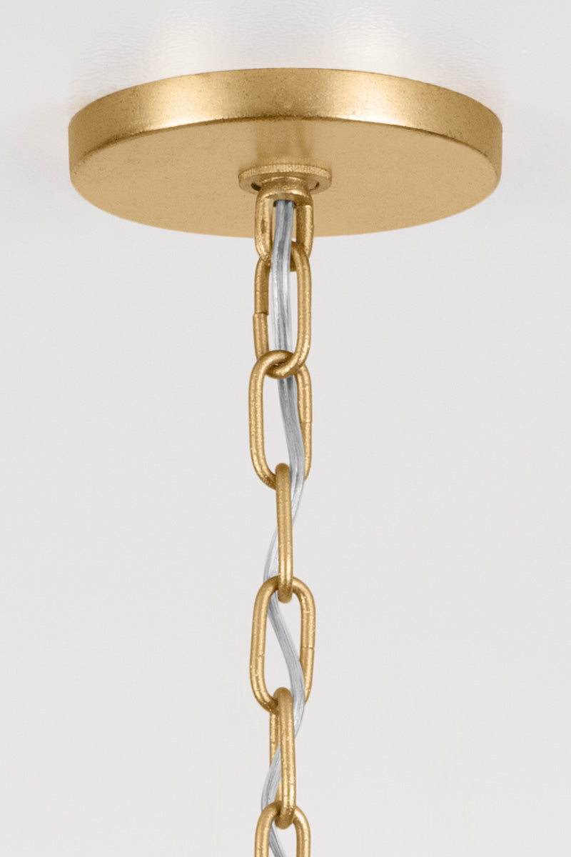 Mitzi by Hudson Valley Lighting Kendall Small Lantern in Vintage Gold Leaf, detail view 3