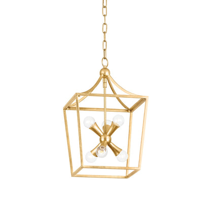 Mitzi by Hudson Valley Lighting Kendall Small Lantern in Vintage Gold Leaf