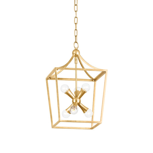 Mitzi by Hudson Valley Lighting Kendall Small Lantern in Vintage Gold Leaf