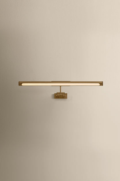 Mitzi by Hudson Valley Lighting Kenya Large Picture Light in Patina Brass, detail view 1