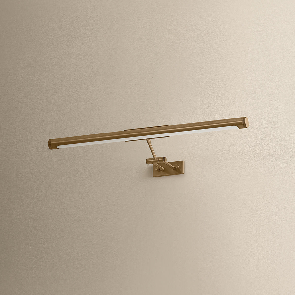 Mitzi by Hudson Valley Lighting Kenya Large Picture Light in Patina Brass, detail view 2