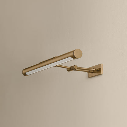 Mitzi by Hudson Valley Lighting Kenya Small Picture Light in Patina Brass, detail view 2
