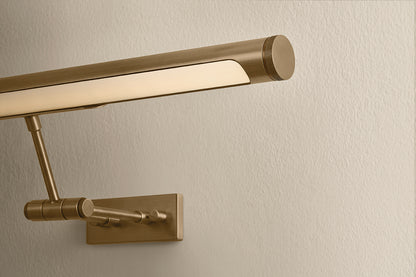 Mitzi by Hudson Valley Lighting Kenya Large Picture Light in Patina Brass, detail view 5