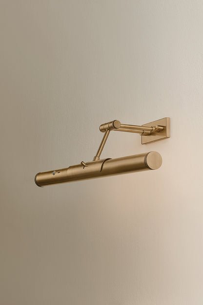 Mitzi by Hudson Valley Lighting Kenya Small Picture Light in Patina Brass, detail view 5