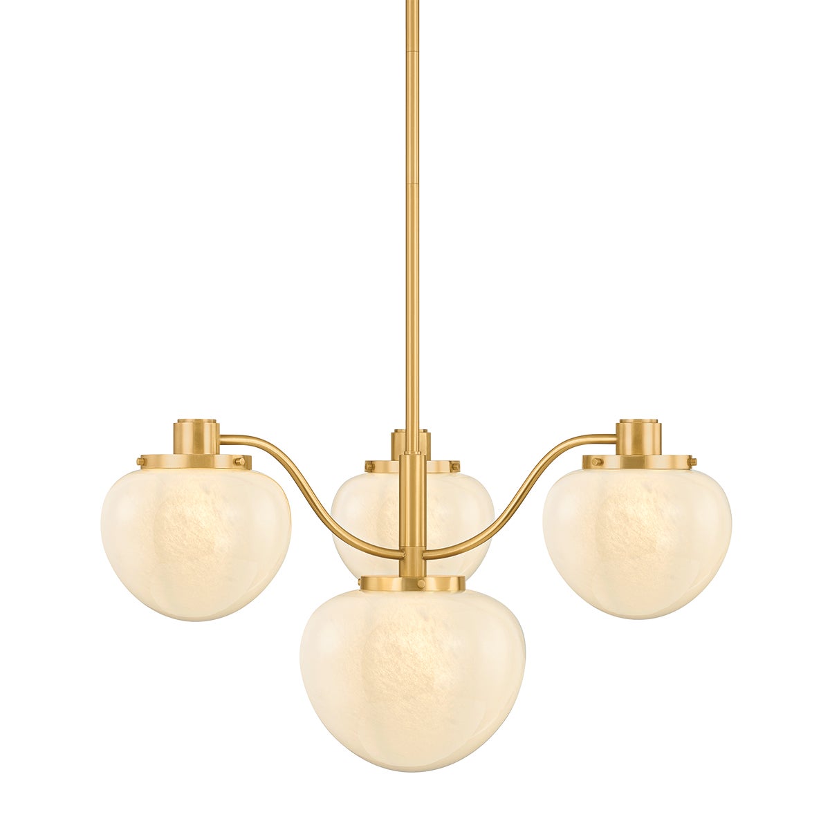 Mitzi by Hudson Valley Lighting Kristen 4-Light Chandelier in Aged Brass