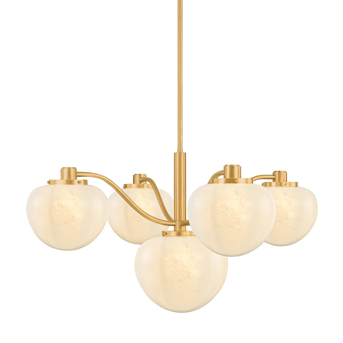 Mitzi by Hudson Valley Lighting Kristen 5-Light Chandelier in Aged Brass