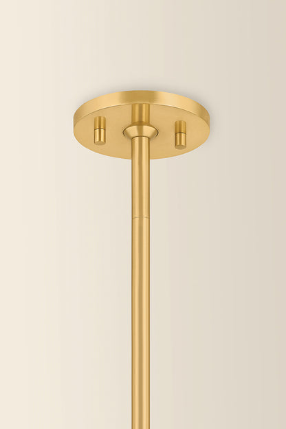 Mitzi by Hudson Valley Lighting Kristen 4-Light Chandelier in Aged Brass, detail view 1