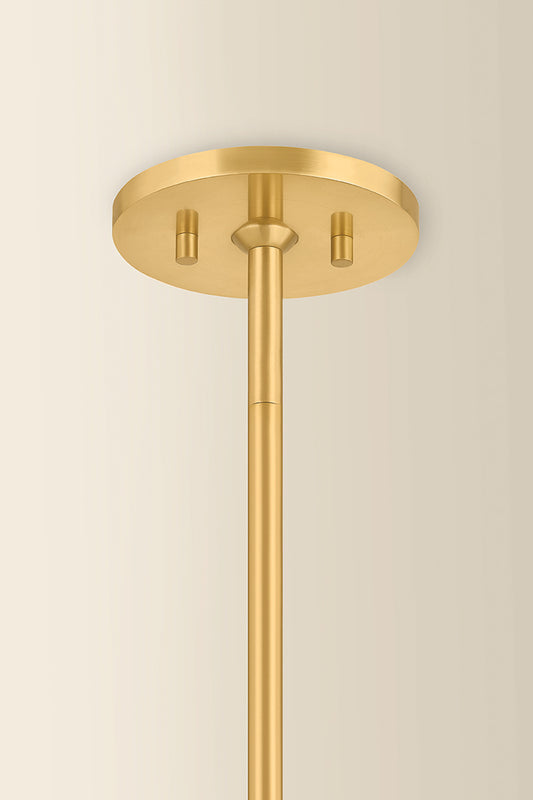 Mitzi by Hudson Valley Lighting Kristen 5-Light Chandelier in Aged Brass, detail view 1