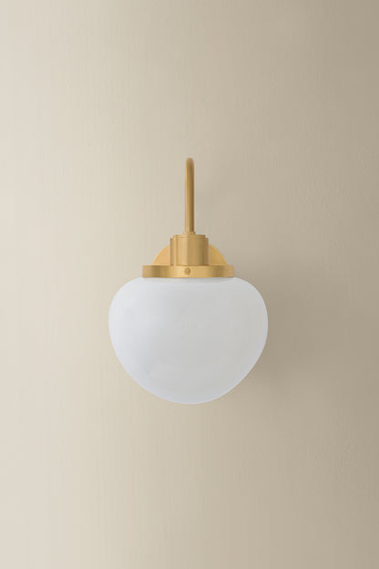 Mitzi by Hudson Valley Lighting Kristen Wall Sconce in Aged Brass, detail view 1