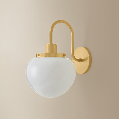 Mitzi by Hudson Valley Lighting Kristen Wall Sconce in Aged Brass, detail view 2