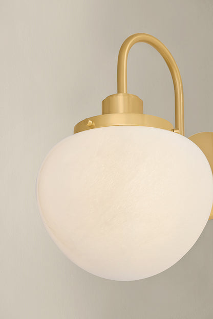 Mitzi by Hudson Valley Lighting Kristen Wall Sconce in Aged Brass, detail view 5